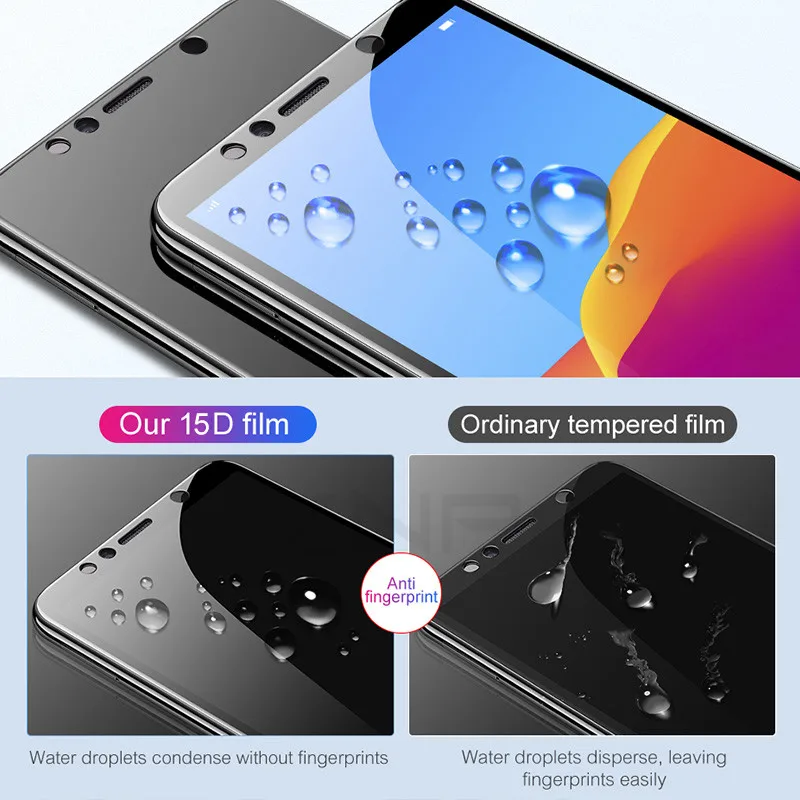 ZNP 2 шт 15D закаленное стекло для huawei Y6 Y7 Prime Y5 7a pro Полное покрытие Защита экрана для Honor 7C Pro 7A Y7 стеклянная пленка
