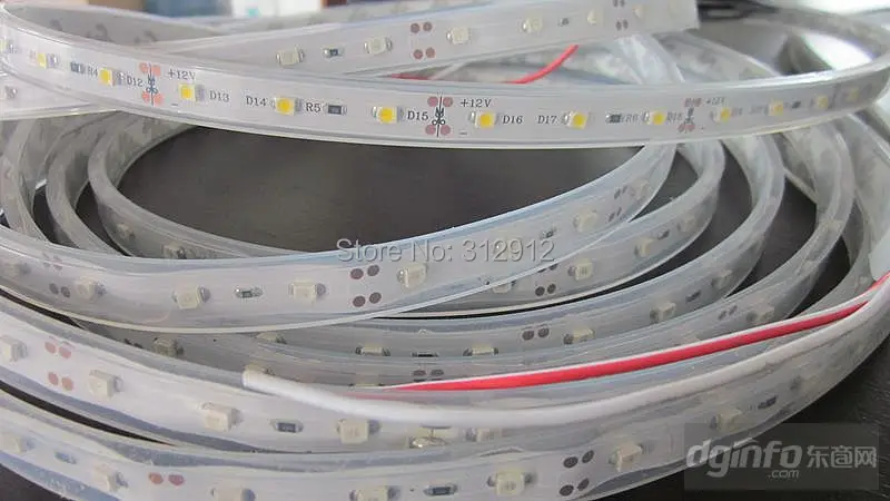 

Гибкая светодиодная лента 5 м 12 в IP66 2835 300Led s 5 м; 30 Вт; 12-14 лм/светодиодный; Высокая яркость; Водонепроницаемая силиконовая трубка