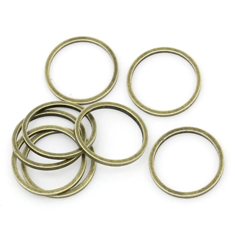 8Seasons Copper Closed Soldered Jump Rings Findings Round Antique Bronze Color DIY Making Jewelry Accessories 12mm Dia. 100 PCs - купить по
