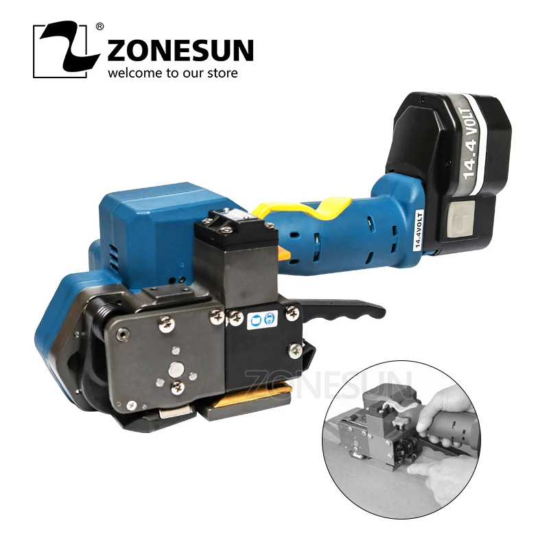 ZONESUN P323 портативный Электрический инструмент для обвязки ручной фрикционной