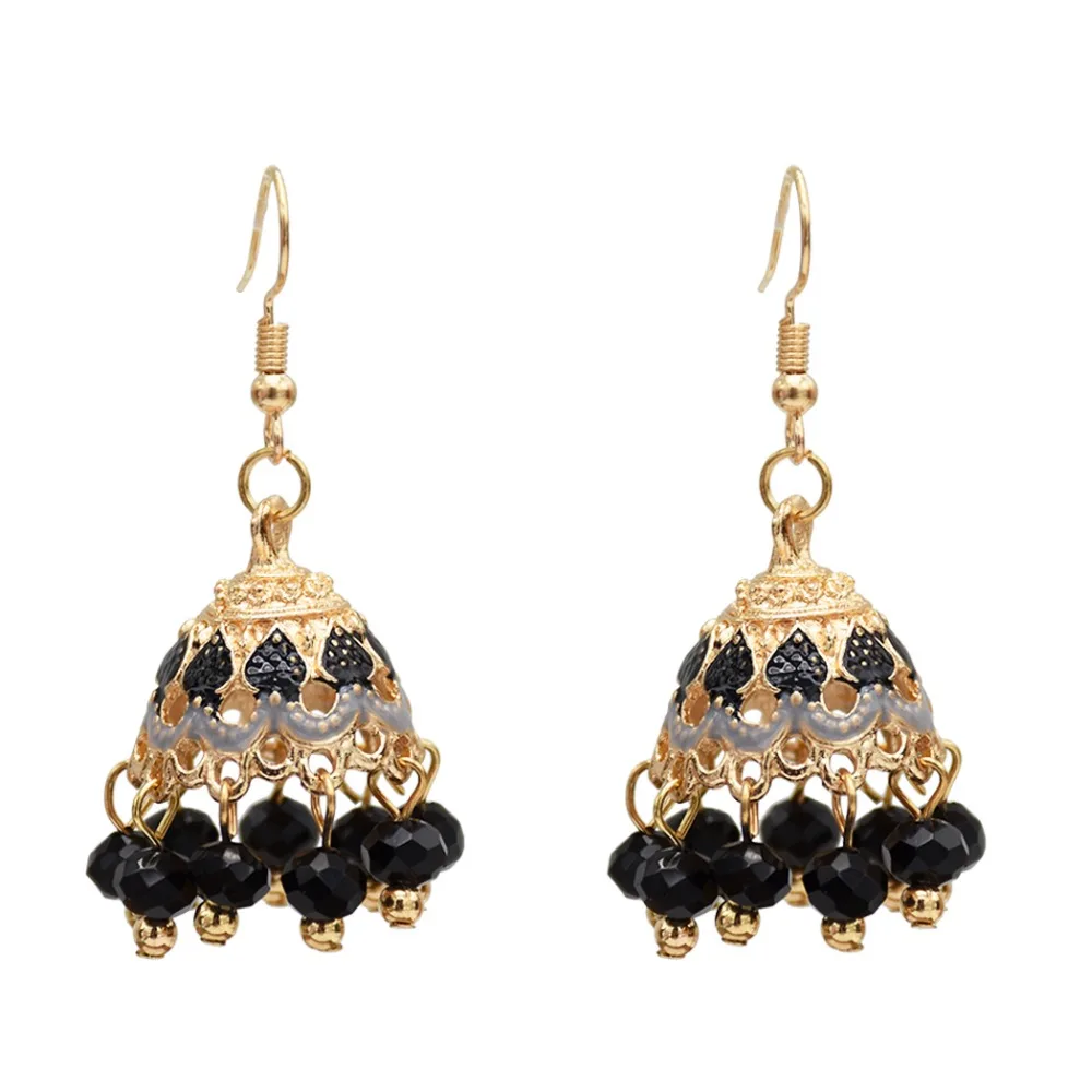 Jhumka индийские ювелирные изделия кисточки из бисера бахрома серьги для невесты