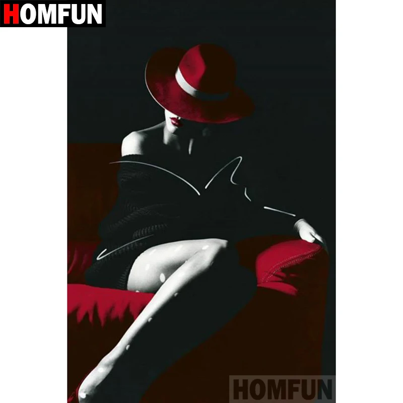 Картина для алмазной вышивки HOMFUN A08796 картина сделай сам из квадратных/круглых