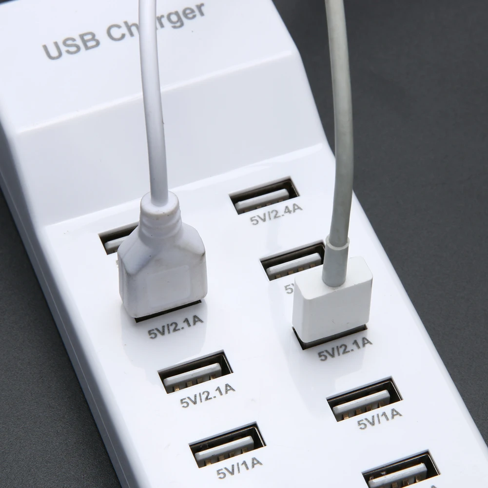 Высокая скорость 10 портов 5 в USB концентратор AC зарядное устройство полосы адаптер Портативный USB адаптер питания для домашнего офиса путешествия ЕС/США штекер