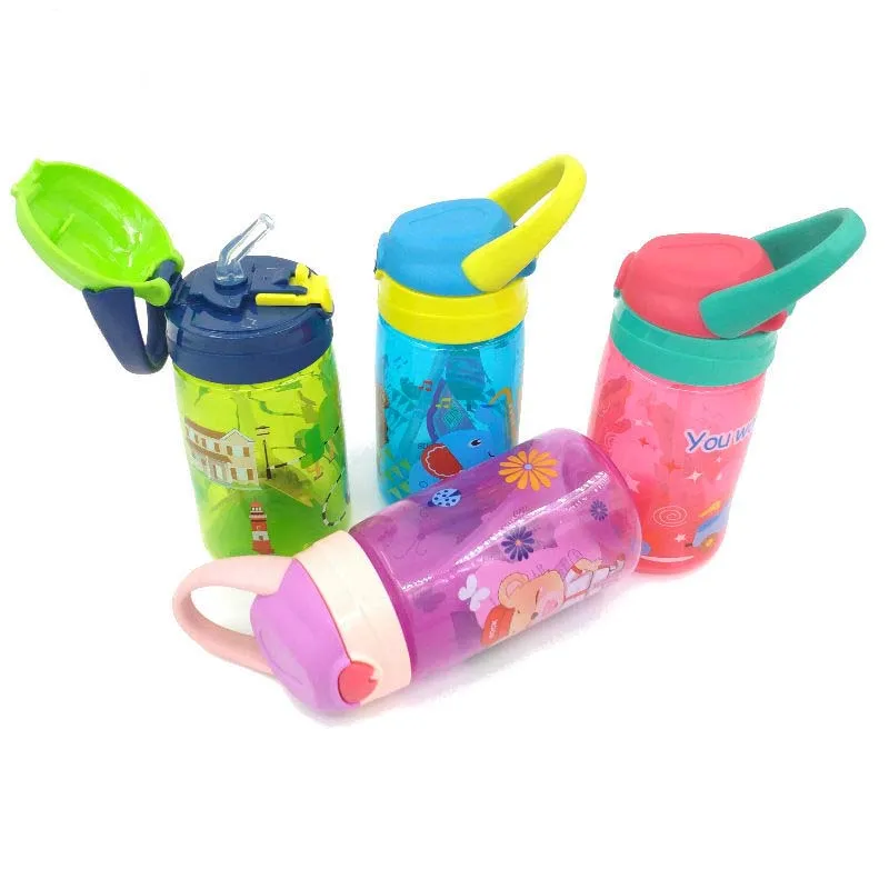 Для малышей с милым медведем Поильник трубочкой дети учатся Кормление питьевой