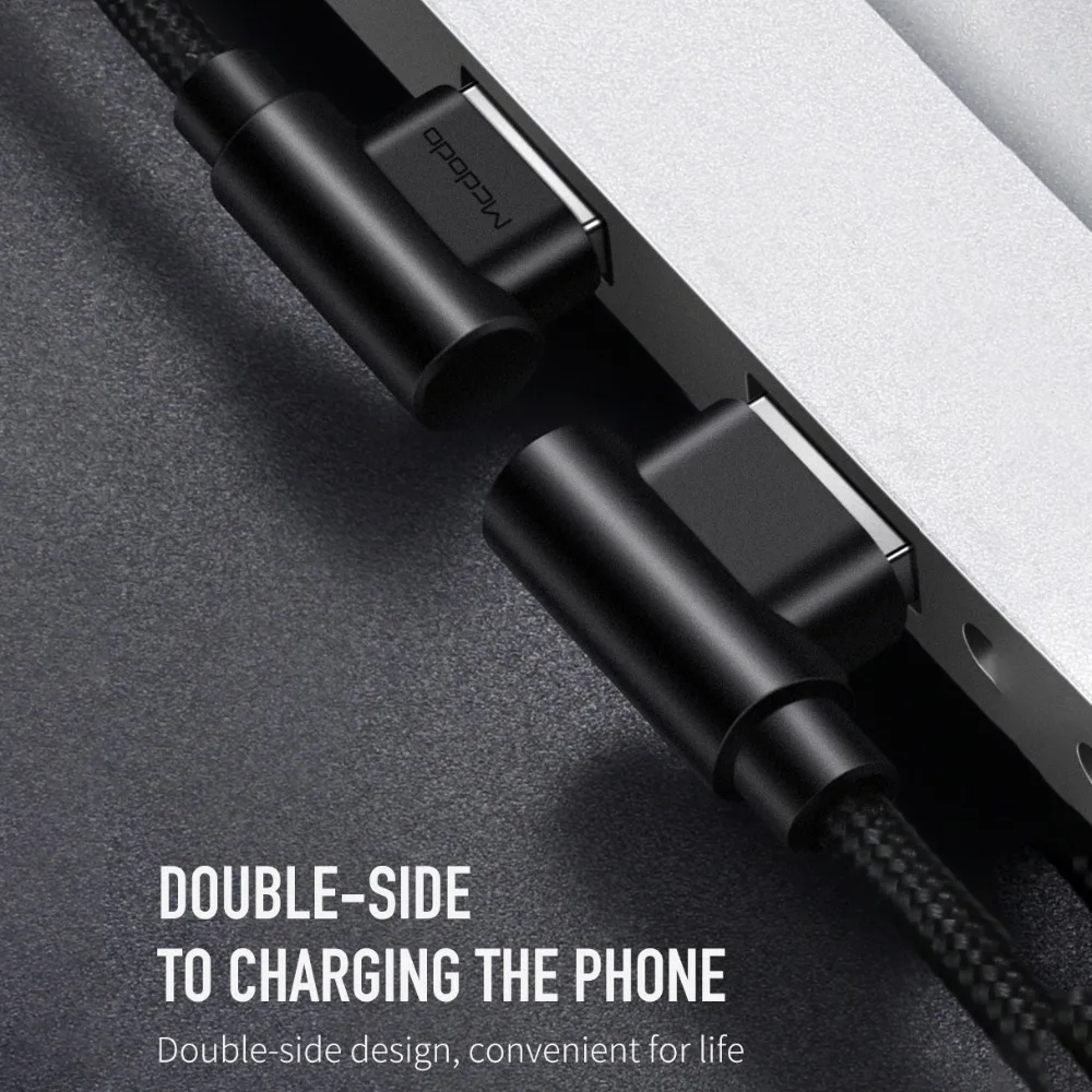 3 шт Mcdodo для iPhone X 8 7 6 6s Plus USB кабель светодиодный кабель для зарядки и передачи данных Шнур для зарядки мобильного телефона Быстрая зарядка 90 градусов
