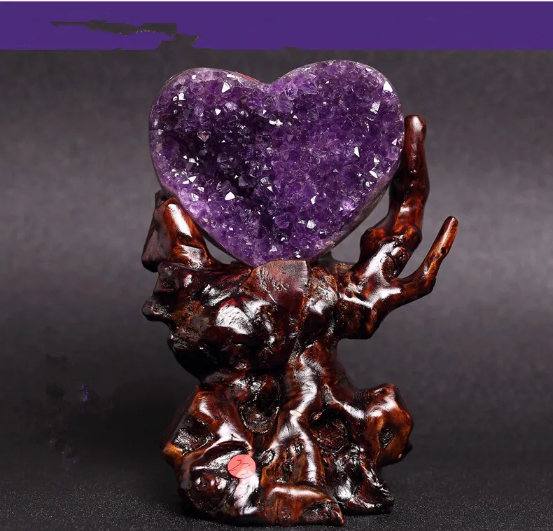 Аметистовый геодезический сердечный кристалл|heart crystal|heart heartheart amethyst |