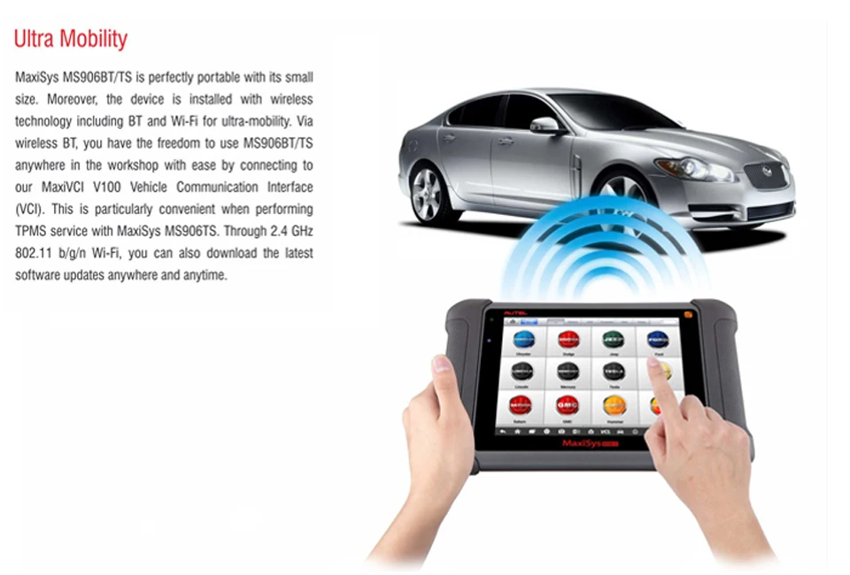 Autel MaxiSys MS906BT автоматический диагностический сканер беспроводной Расширенный комплексный MS906 BT полная система ECU Инструмент кодирования