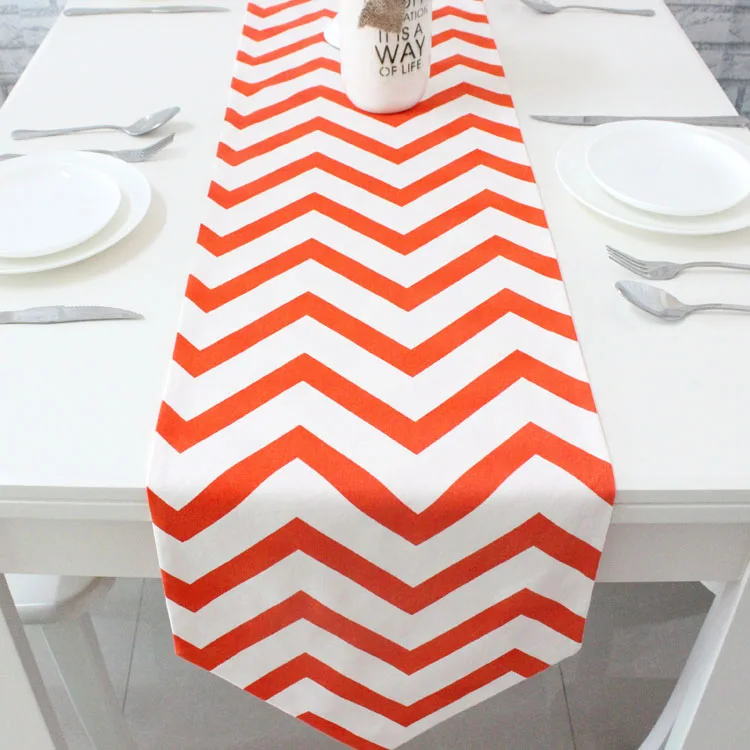 Хлопок Холст шеврон Gemoetric скатерти декоративные украшения стола 4 размера в