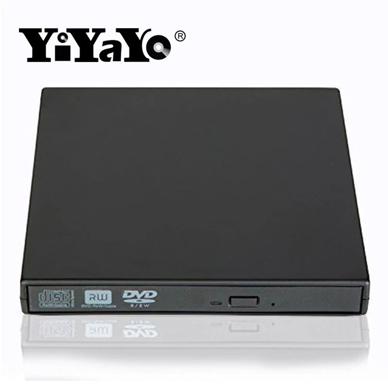 Внешний DVD Оптический привод YiYaYo USB 2 0 устройство для чтения дисков и фотографий