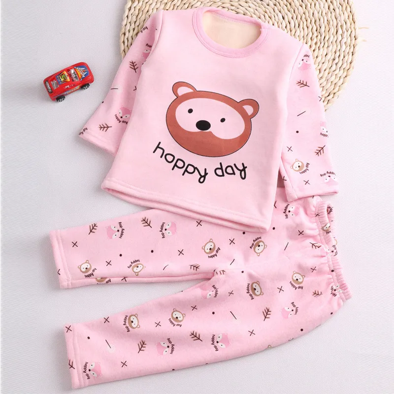 Baby girls clothes sets new children boys fashion cotton cartoon velvet outfits infant kids soft warm clothing suit | Детская одежда и