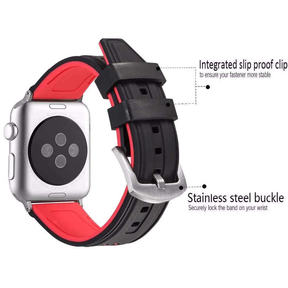 V MORO 2018 новые часы ремешок для Apple iwatch серии 3 серия 2 1 группы мягкого силикона Watch 38