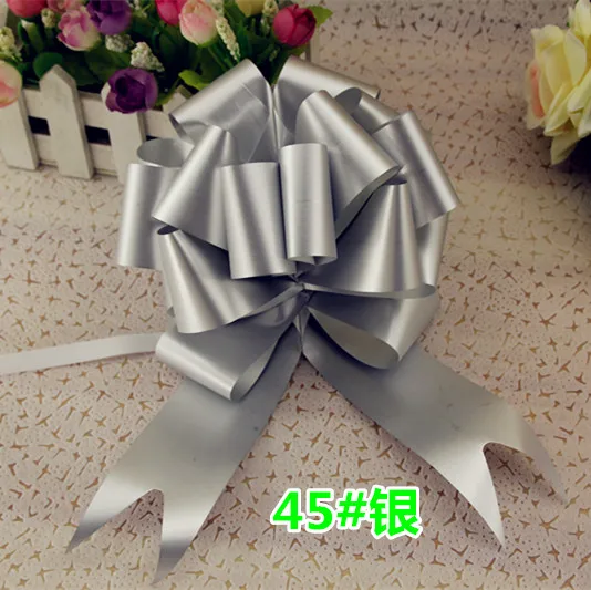 30 шт. красивый блеск однотонный большой 45 мм вытяжной бант лента для упаковки