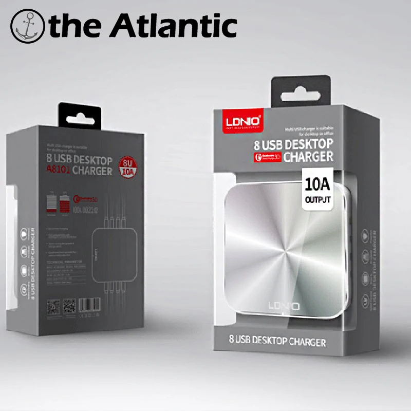 LDNIO A8101 восемь 8 Порты и разъёмы USB разъем 5 В 7A Быстрый Зарядное устройство США ЕС