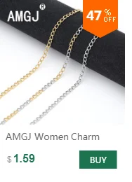 AMGJ 4 Style Stainless Steel Gold Color Round Ball Pendant Necklace Link Chain Necklace Fashion Jewelry for Women or Men