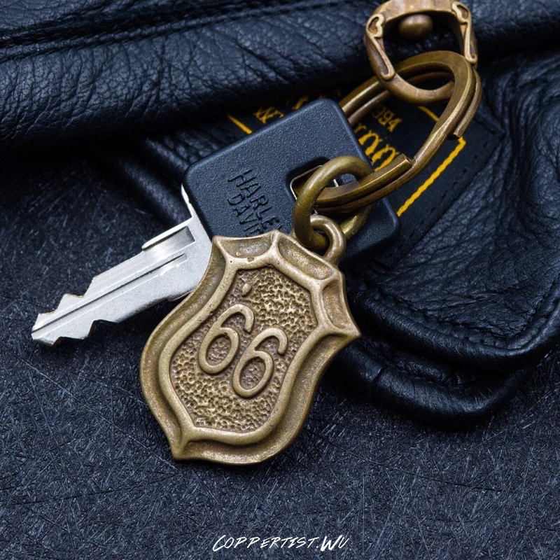 Coppertist. wu № 66 бронзовая медаль брелок латунный для ключей ручной работы Золотое