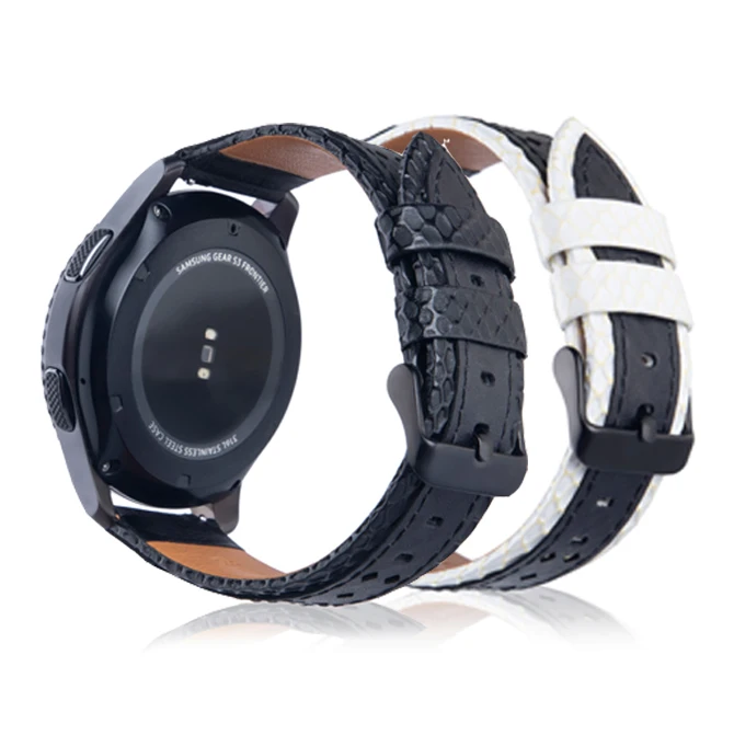 22 мм 20 для Samsung Gear sport S2 S3 Classic Frontier galaxy watch 42 46 ремешок huami amazfit bip Pebble Time кожаный