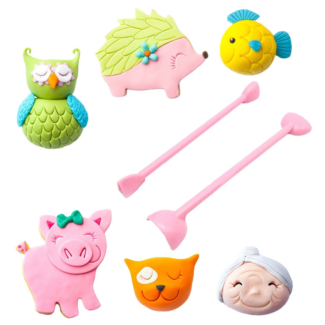 Инструменты для украшения торта 2 шт. Пластиковая форма помадки инструменты