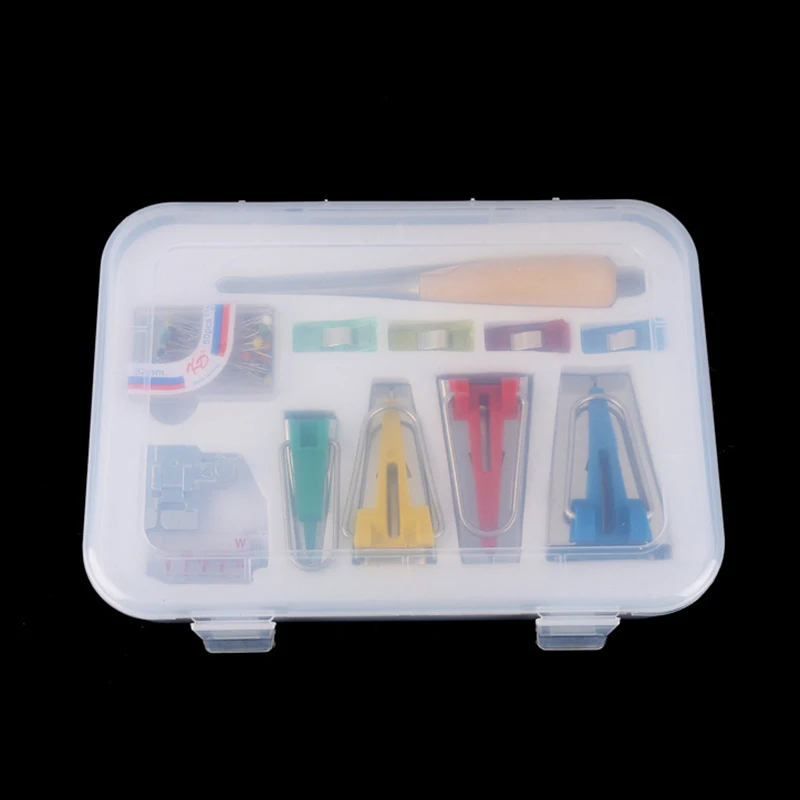 

11 pcs/set with Box Sewing Machine Tool Binding Sew Multifunction Sewing Bias Tape Maker Set DIY Patchwork Quilting Tool