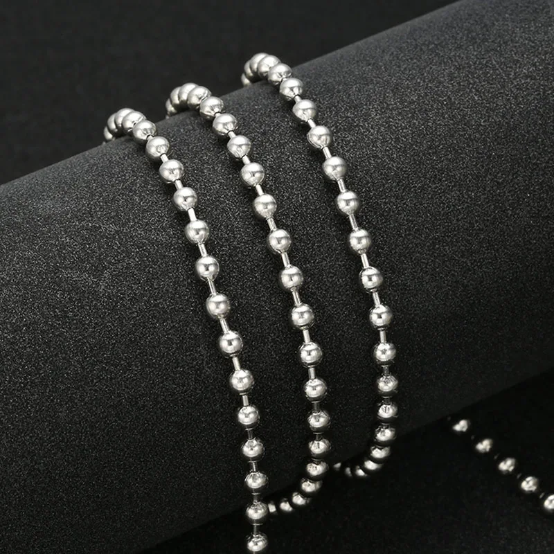 ZHUKOU 3dollars/1m Stainless Steel chain women Necklace Accessories for Jewelry 2mm width handmade Bracelet jewelry making | Украшения и