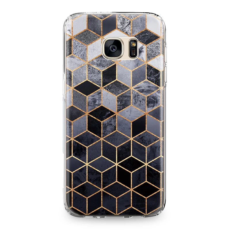 Для Samsung Galaxy J3 J5 J7 A3 A5 A8 2015 2016 2017 2018 мягкий чехол Роскошный 3D кубические весы Coque
