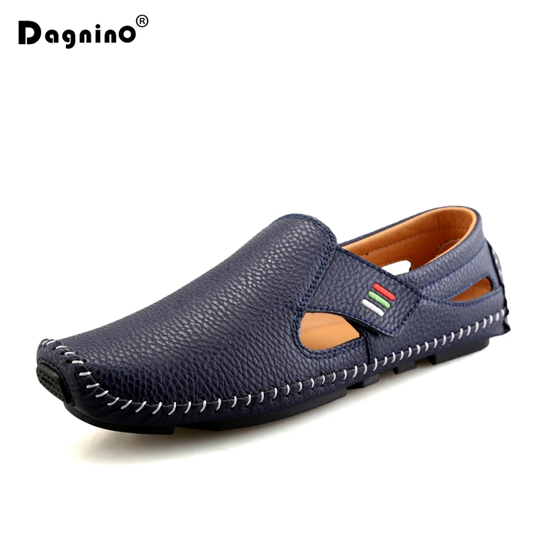 DAGNINO New Fashion Moccasins For Men Loafers Summer Walking Breathable Casual Shoes 37- 47 Hook&amploop Driving Boats Flats | Обувь