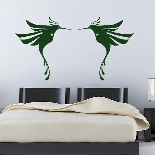 Виниловые съемные настенные стикеры в виде птиц для детской комнаты украшение