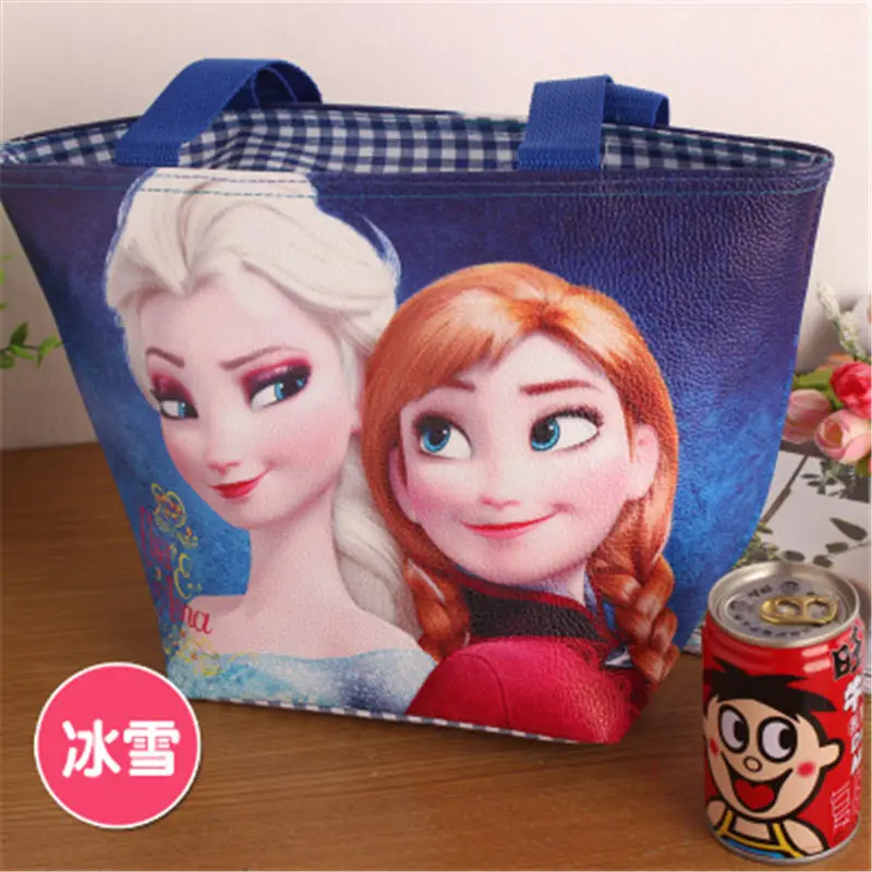 Disney Мультфильм Замороженные детские обеденные сумки студенческая Эльза водонепроницаемая сумка для девочки, мальчика, ребёнка Портативная сумка для хранения Сумочка принцессы - Цвет: A