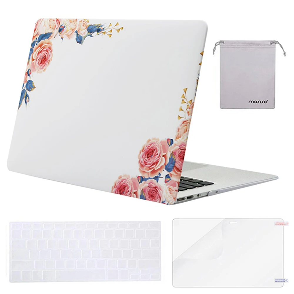 

Mosiso 4 in 1 Floral Cover Case for Macbook Air 13 Year 2017 2016 2015 2014 2013 Mac Air 13.3 Accessories