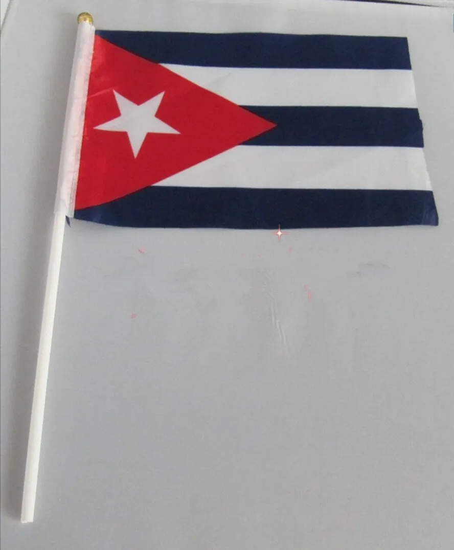 

14 * 21 cm Cuba hand signal waving flag small banner flags