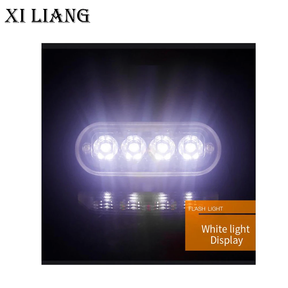 4 LED Strobe led Warning Light waterproof Breakdown Emergency Car Truck Beacon Lamp Amber Traffic warning | Автомобили и