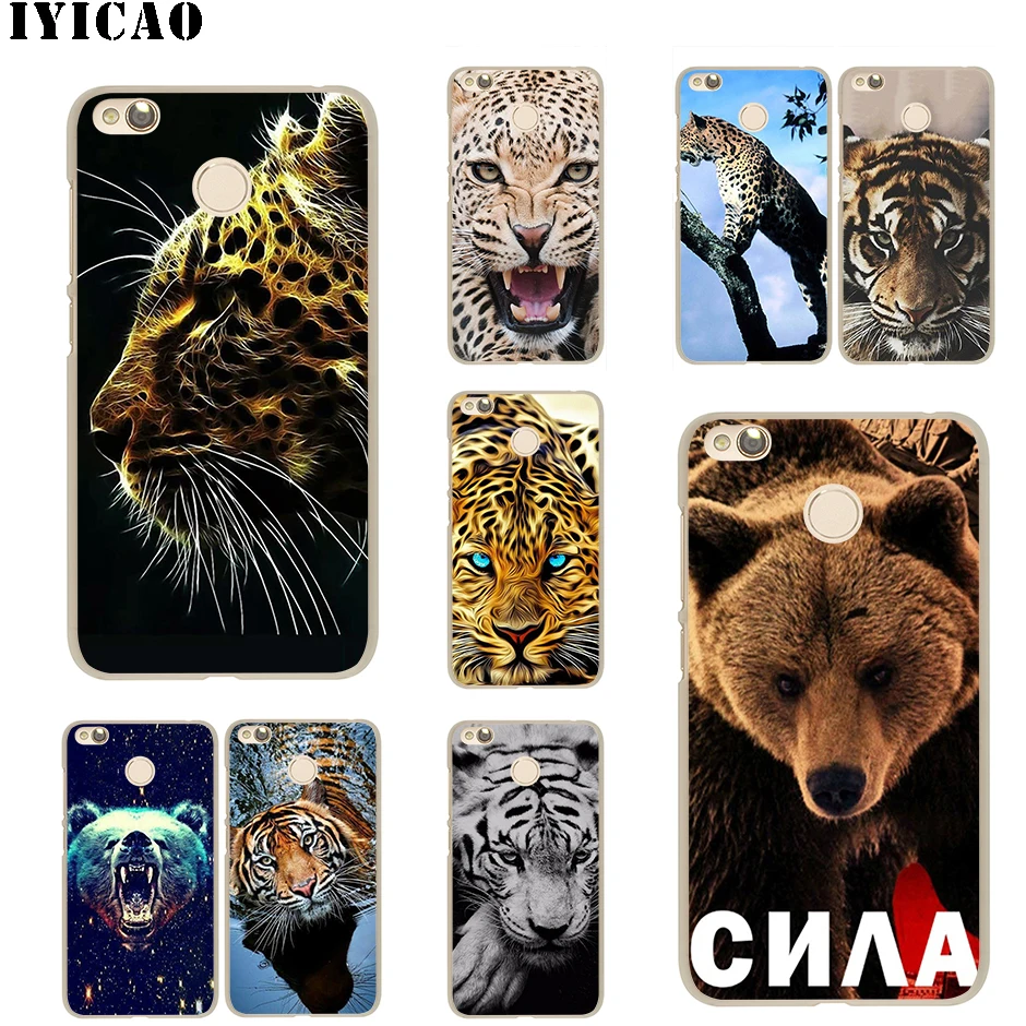 Волк тигр Лев Леопард медведь Жесткий Для Xiaomi Mi 5 5S 6 9 8 A2 Lite 5X Mix 2S F1 SE MAX 3 9T A3 Pro CC9E Redmi