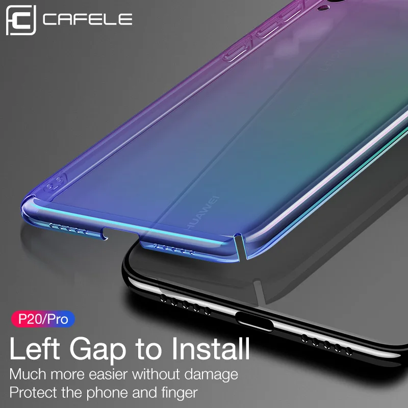 Чехол CAFELE Gradient Aurora для huawei P30 P20 Pro Lite, Жесткий ПК, прозрачный ультратонкий глянцевый чехол для huawei P20, противоударный