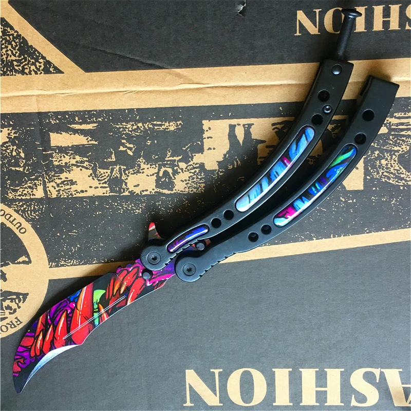 Нож бабочка CS Beast тренировочный складной клинок не затачивается|Ножи| |