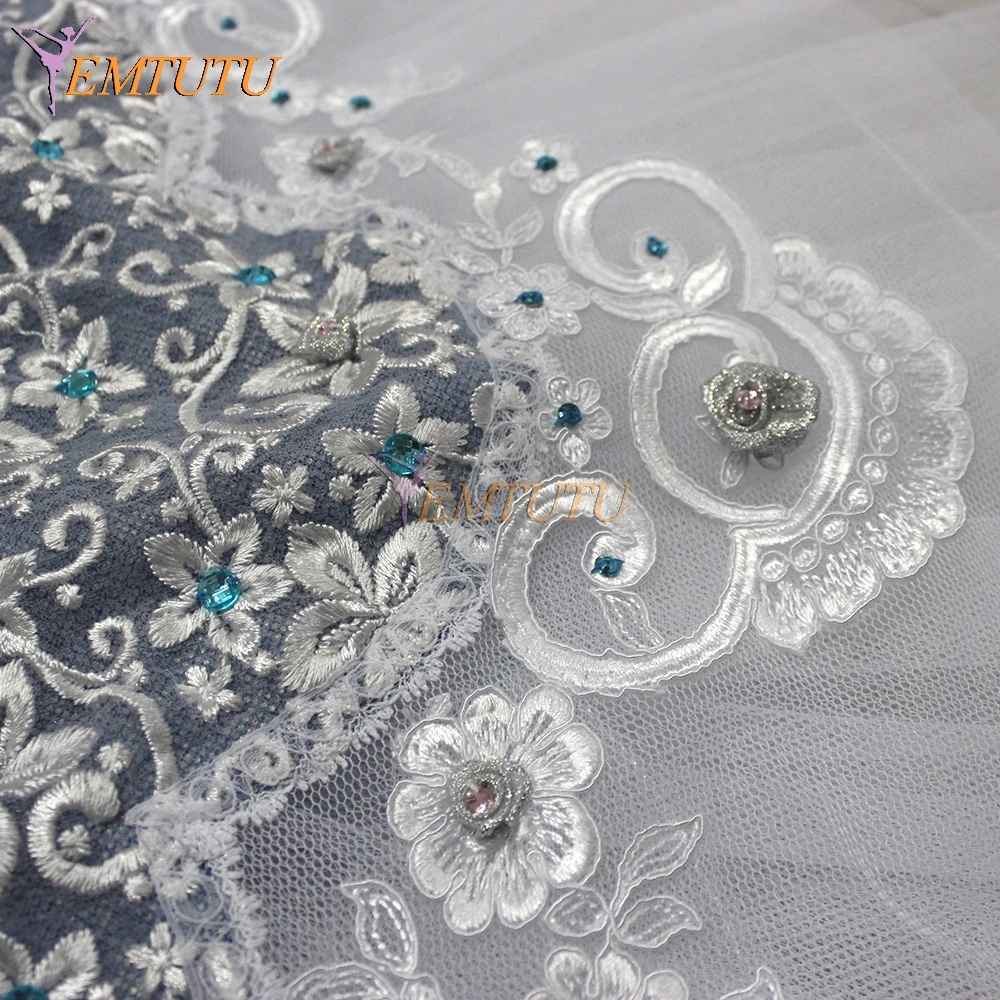 Профессиональная балетная пачка для взрослых классическая серого и белого цвета