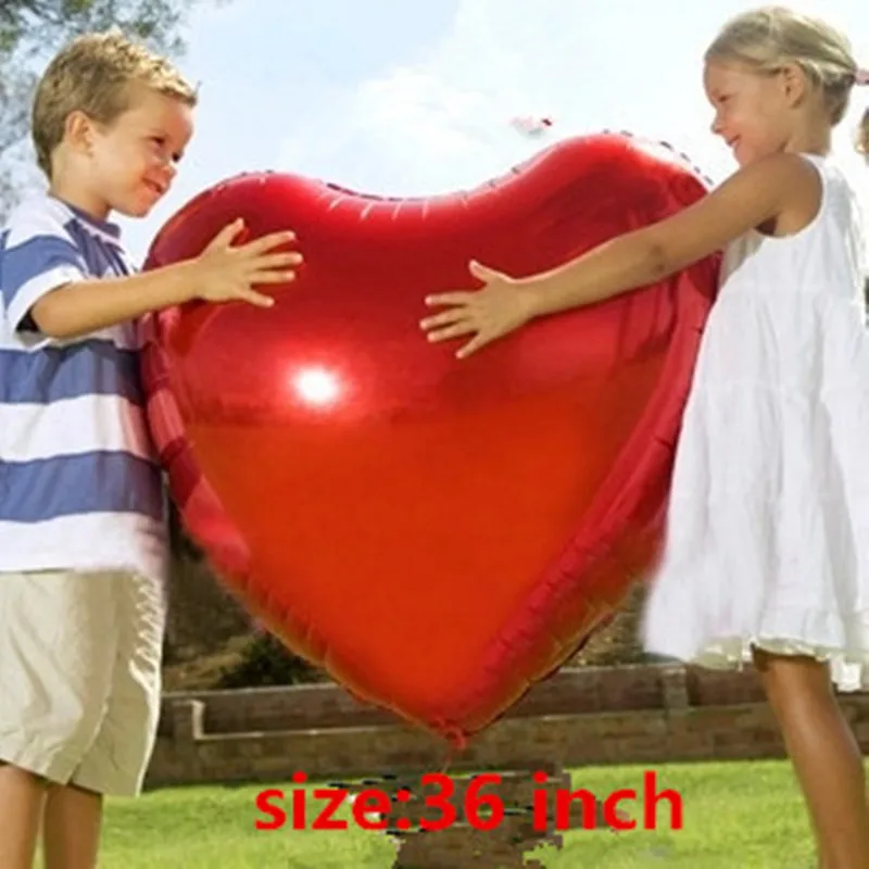 50pcs/lot Wedding Balloons Large 36inch 75cm Heart Foil Valentine's day Birthday Party Anniversary Decoration Supplies | Дом и сад