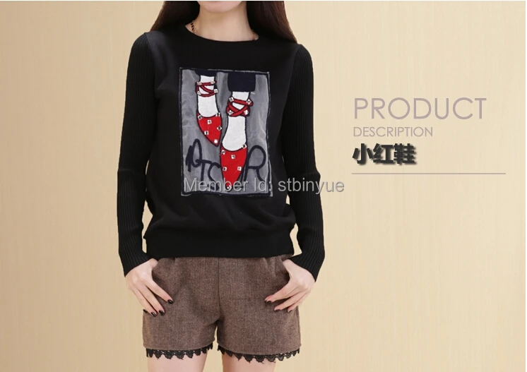 Hot Sale Winter Fashion women set of head Sweater Casual O-neck Knitted Pullovers loose thickening velvet garment | Женская одежда