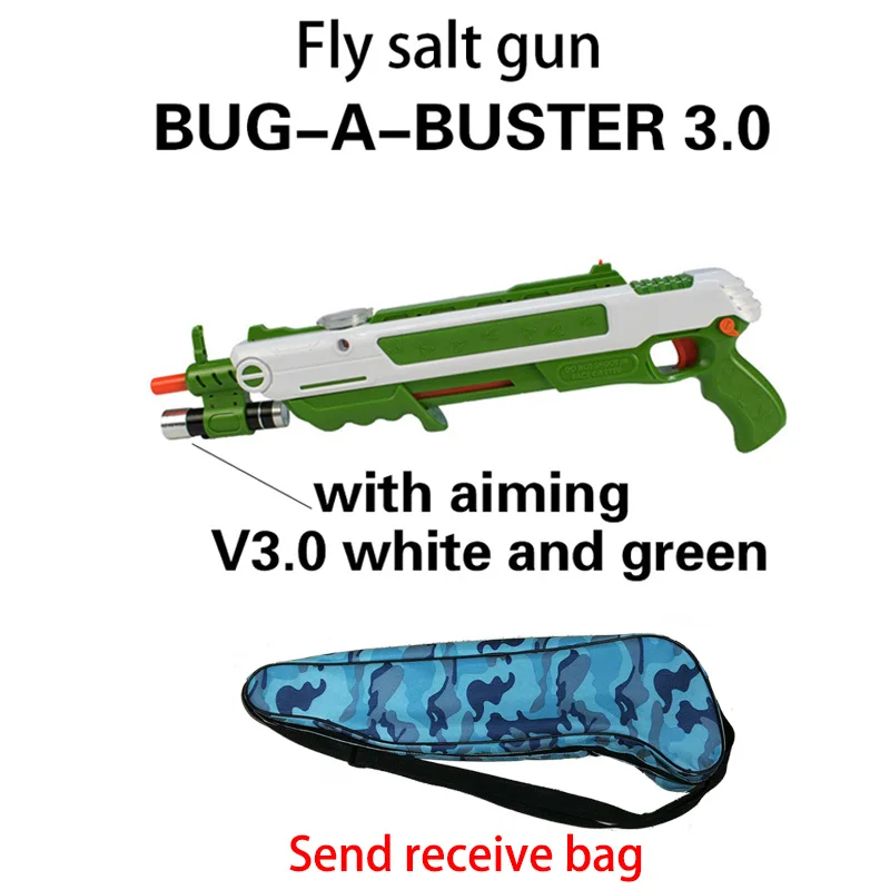 White Geeen With Aim 12 Тип горячий летний подарок Жук солонка Летающий пистолет соль перец пули бластер pistola страйкбол пистолет kill Mosquito flyToy открытый солевой пистолет - Цвет: White Geeen With Aim