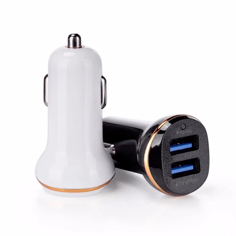 2 USB порта быстрое автомобильное зарядное устройство адаптер + 1 м нейлоновая