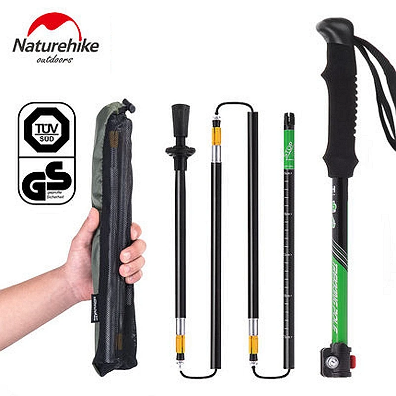 

Naturehike 2PCS/Pair Nordic Walking Poles Hiking Stick Ultralight Walking Stick Folding Trekking Pole Climbing Cane NH15A023-Z