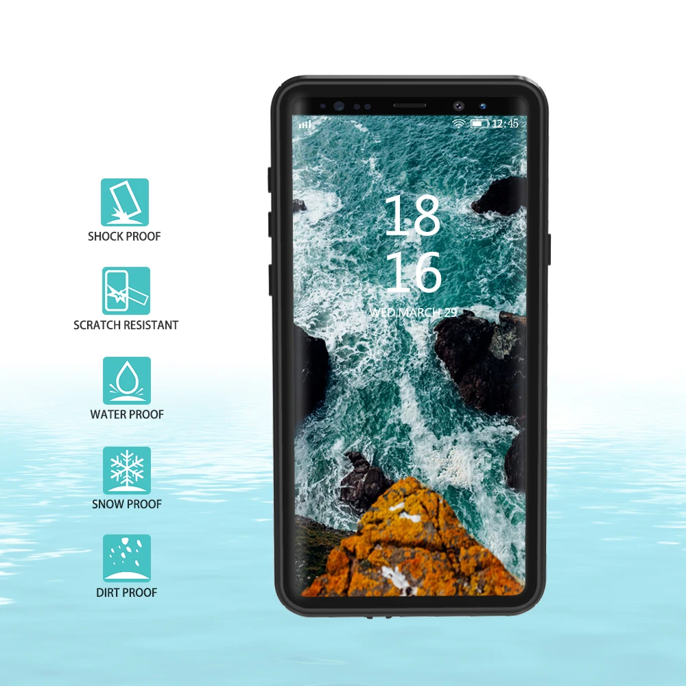 Плавательный IP68 водонепроницаемый фонарь для погружения в воду чехол Samsung Galaxy Note