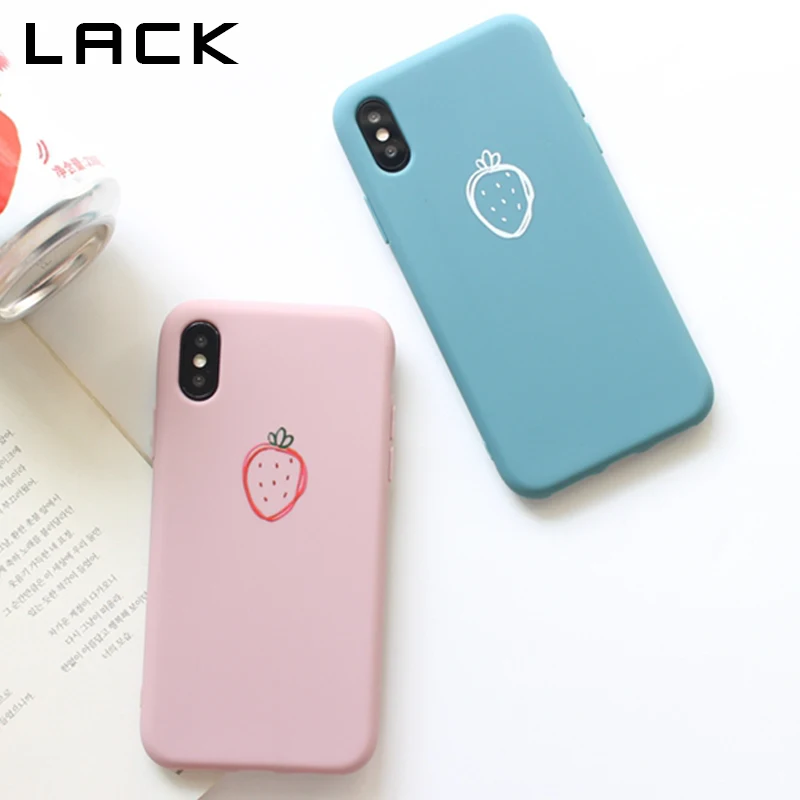 LACK Cartoon Fruits Strawberry Phone Case For iphone XS Max Cover Cute Soft TPU Couples Cases X XR 6 6S 7 8 Plus Capa |