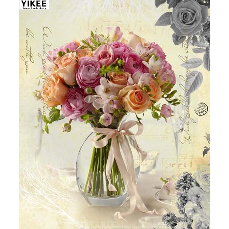 diamond painting rose diamont 5d rhinestones embroidery 9006 | Дом и сад