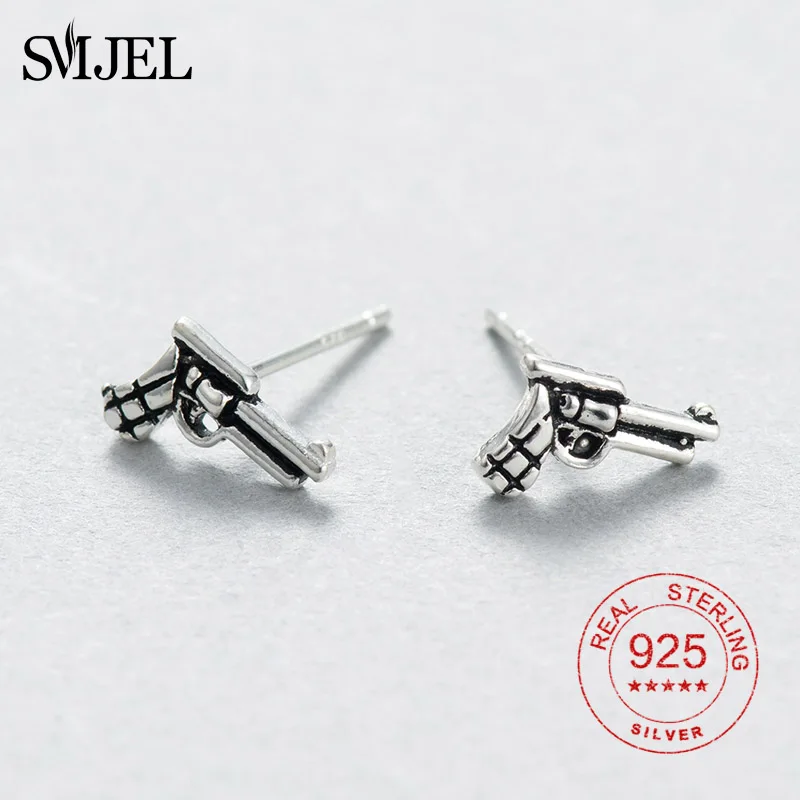 Женские сережки-гвоздики SMJEL серьги из стерлингового серебра 925 пробы в форме