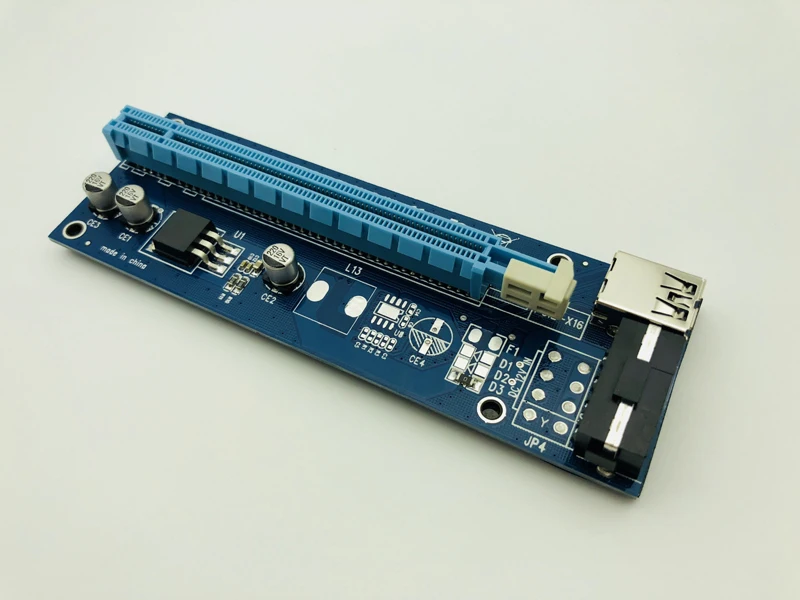 PCIE Riser Express 1X 4x 8x 16x расширитель PCI Card адаптер SATA на 4pin IDE Molex источник питания для BTC
