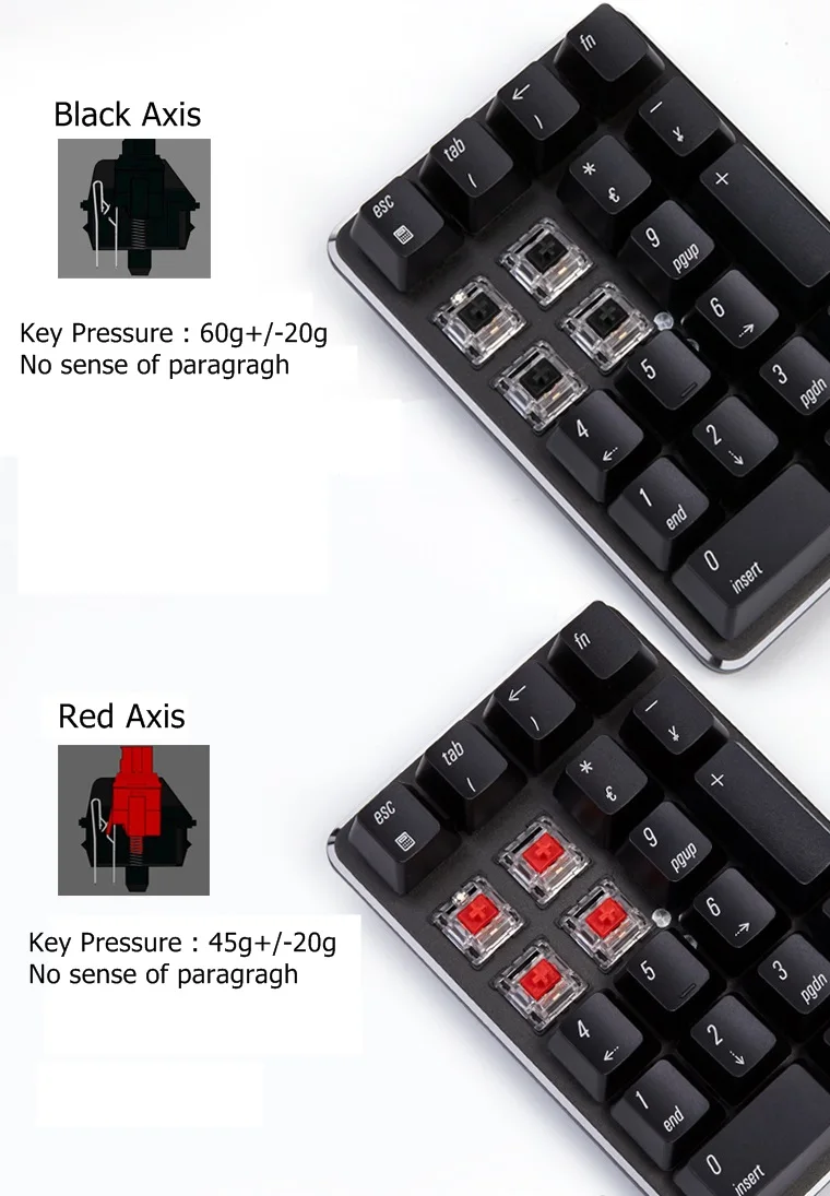 Все новые Magicforce Smart 21 ключ 2,4G Беспроводная Механическая цифровая клавиатура ноутбук, настольный компьютер, беспроводная клавиатура