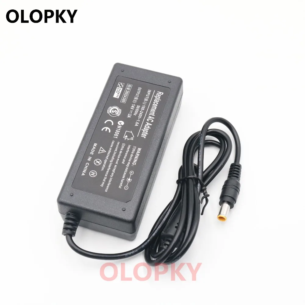 1 шт. 14В 3A адаптер для samsung ЖК-дисплей монитор BX2235 S22A100N S19A100N S22A200B S22A300B S23A300B S19A300B S20A300B