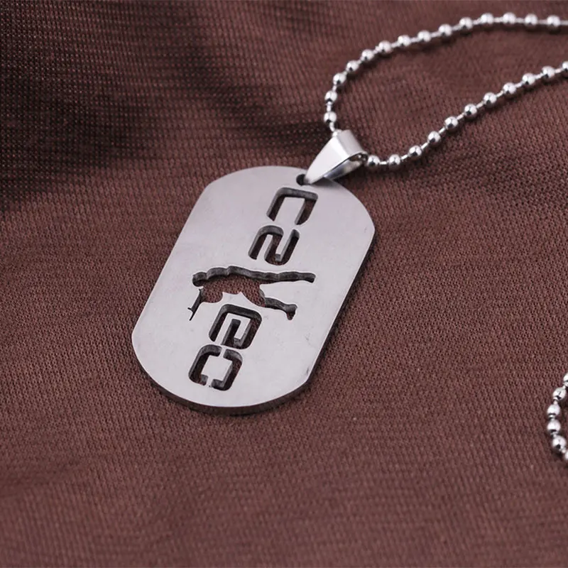 Подвеска из нержавеющей стали Cs Go ожерелье счетчик название бирка CSGO собака