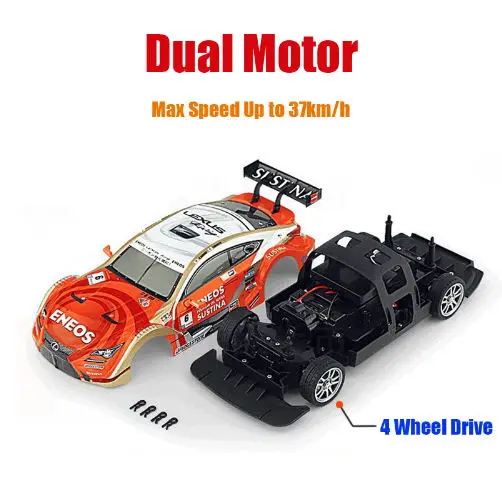 Новый RC автомобиль 4WD дрейф гоночный Чемпионат 2 4 г внедорожных Rockstar Радио пульт
