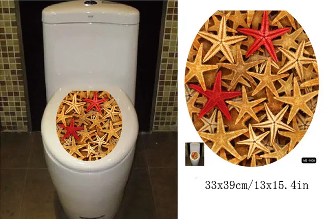 [Fundecoration] водостойкая наклейка для туалета с морской звездой украшения ванной