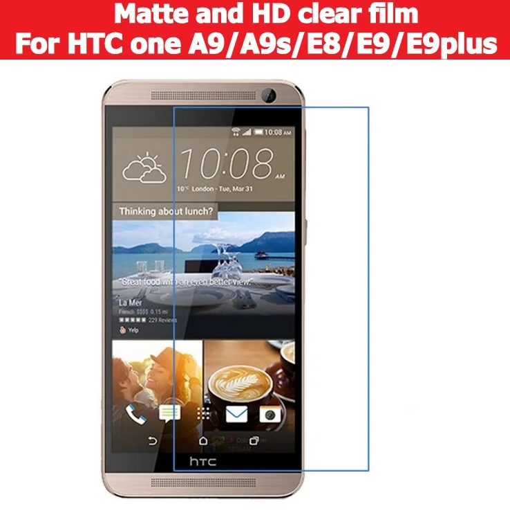 Фото Антибликовая матовая пленка для HTC One A9 Aero A9w A9s E8 M8sw HD прозрачный глянцевый E9 E9plus +